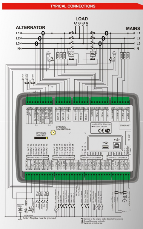 Datakom DATAKOM D-700-TFT-AMF Genset Controller, Standard Version