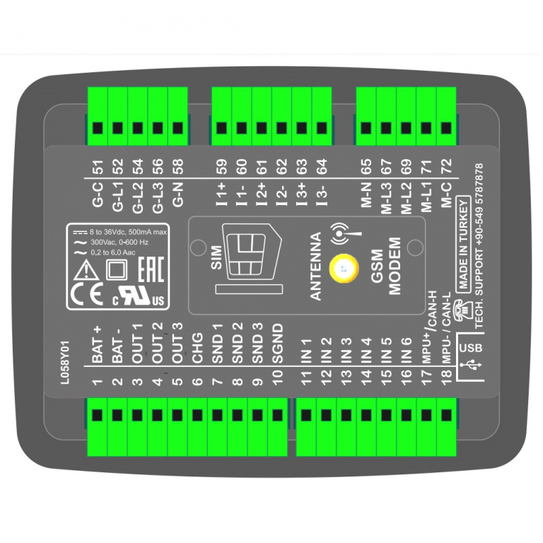 Datakom DATAKOM D-200-MK2 Multifunctional Generator Controller with MPU