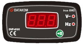 Datakom DATAKOM DVF-0101 Volt and frequency meter panel, 1 phase, 96x48mm