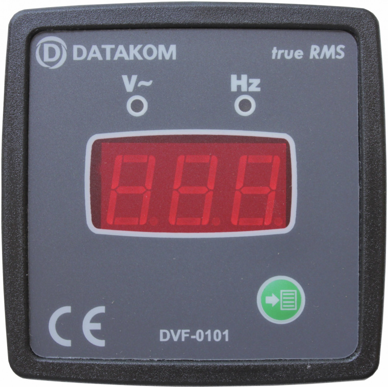 Datakom DATAKOM DVF-0101 Volt and frequency meter panel, 1 phase, 72x72mm