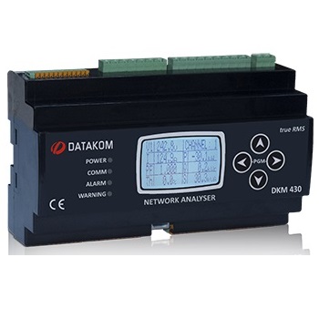 Datakom DATAKOM DKM-430-PRO multiple analyser, 30 CT inputs, 24 fuse inputs, 1.9” LCD, RS-485, USB/Device, 2-inputs, 2-outputs, AC power supply