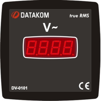 Datakom DATAKOM DV-0101 Voltmeter panel, 1 phase, 96x96mm,  isolated power supply