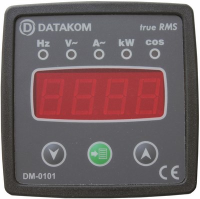 Multi Meter Panel DATAKOM DM-0101, 1 phase, 72x72mm
