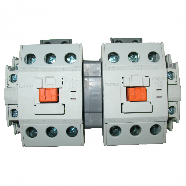 Datakom 4PRO CEM-40, Contactor Pair/Set with mechanical and electrical interlocking,3P, 40A, 120 or 230VAC 50-60Hz coils