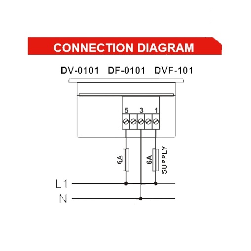 Datakom DATAKOM DF-0101 Frequency meter panel, 1 phase, 96x48mm