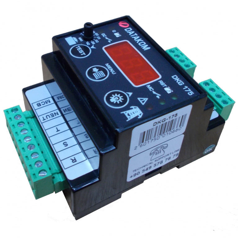 Datakom DATAKOM DKG-175 Generator/Mains Automatic transfer switch controller (ATS), 230/400 VAC, DIN rail mounted