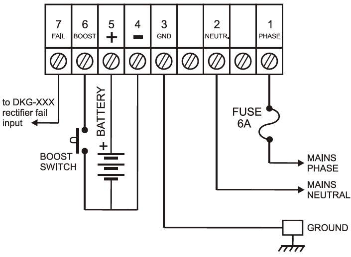 Datakom DATAKOM SMPS-123 Generator start battery charger / stabilized power supply (12V / 3A)