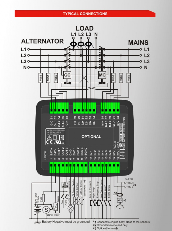 Datakom DATAKOM D-200-MK2 Multifunctional Generator Controller with MPU