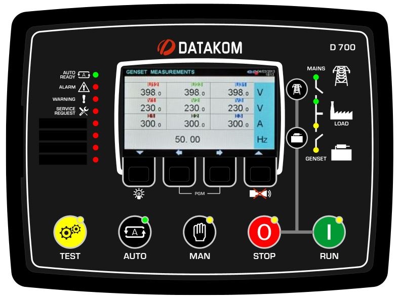 Datakom DATAKOM D-700-TFT-AMF Genset Controller, Standard Version