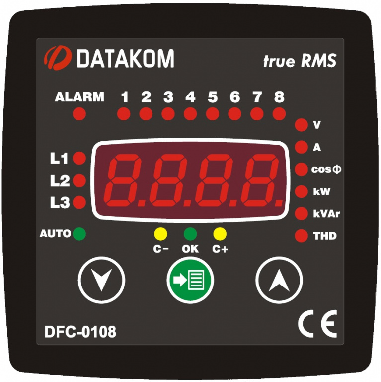 Datakom DATAKOM DFC-0108 power factor controller (8 steps) 96x96mm 