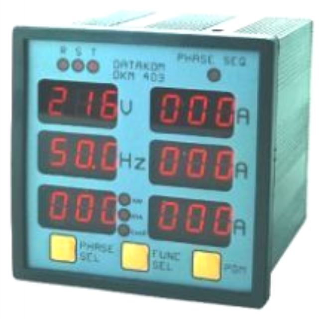 Datakom DATAKOM DKM-403 mains measurement panel, 96x96mm