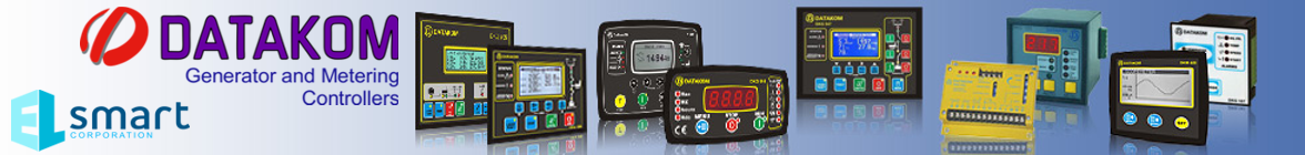 DATAKOM: ATS, AMF, AVR, ECM, DKG controllers for diesel, gas, petrol gensets including manual start and auto mains failure generator controls, electronic engine governors, alternator automatic voltage regulators, automatic transfer switches, battery chargers, meters and analyzers, contactors, synchroscopes and automatic synchronizers for multi generating set paralleling and mains synchronization. Buy Datacom online.